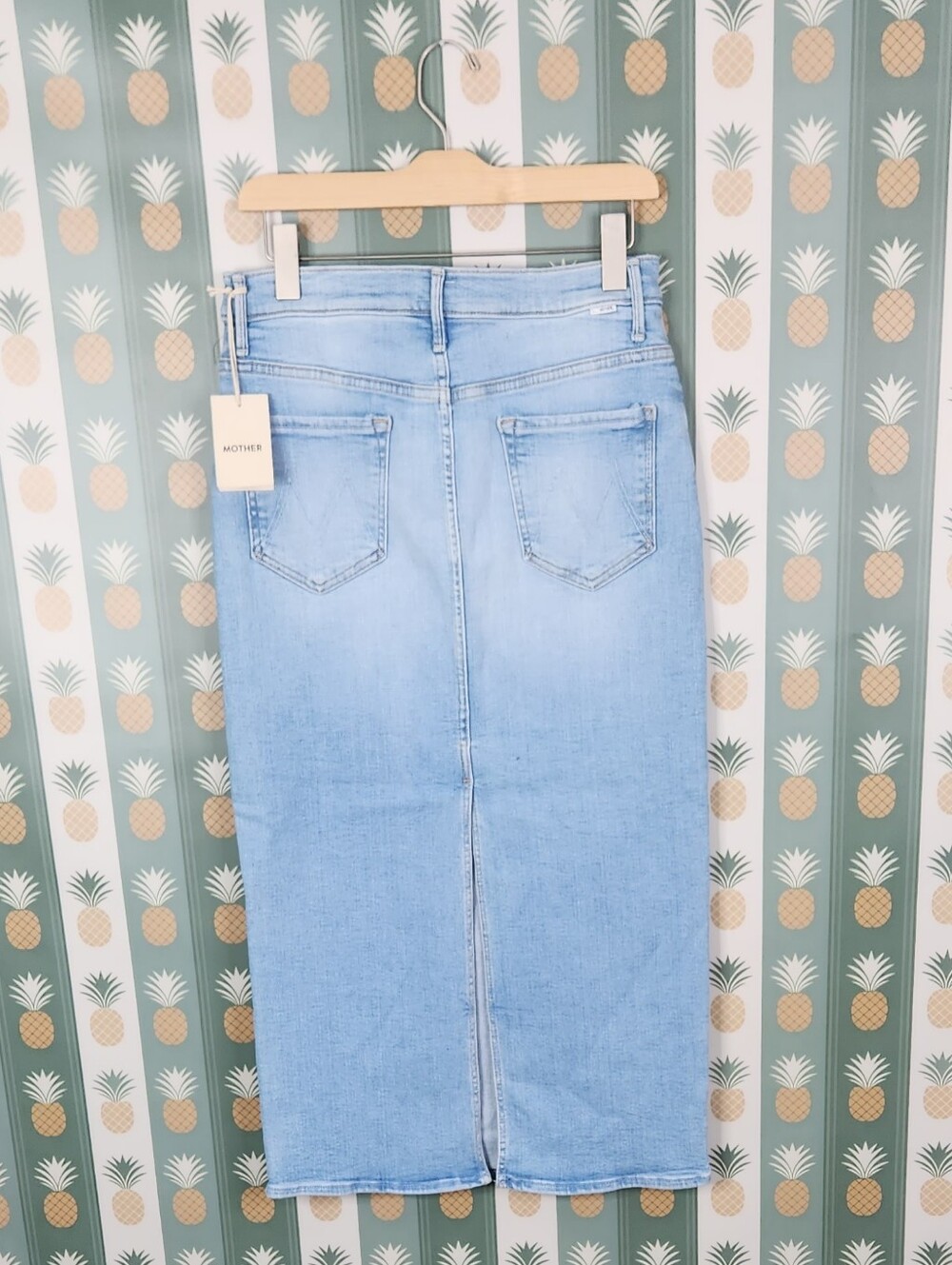 Mother The Pencil Pusher Denim Midi Skirt in Limited Edition - Picture 8 of 8